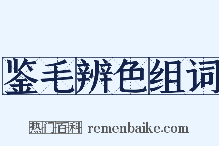 鉴毛辨色组词是什么意思的图片